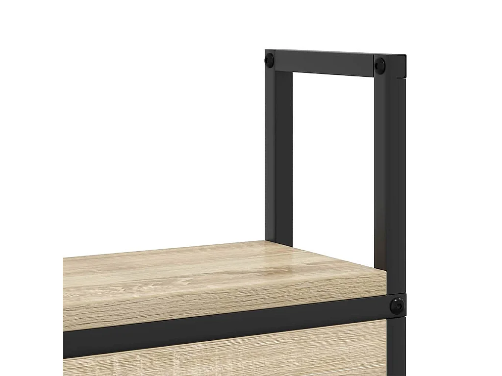 Headboard de Rangement avec Station de Charge Chêne sonoma