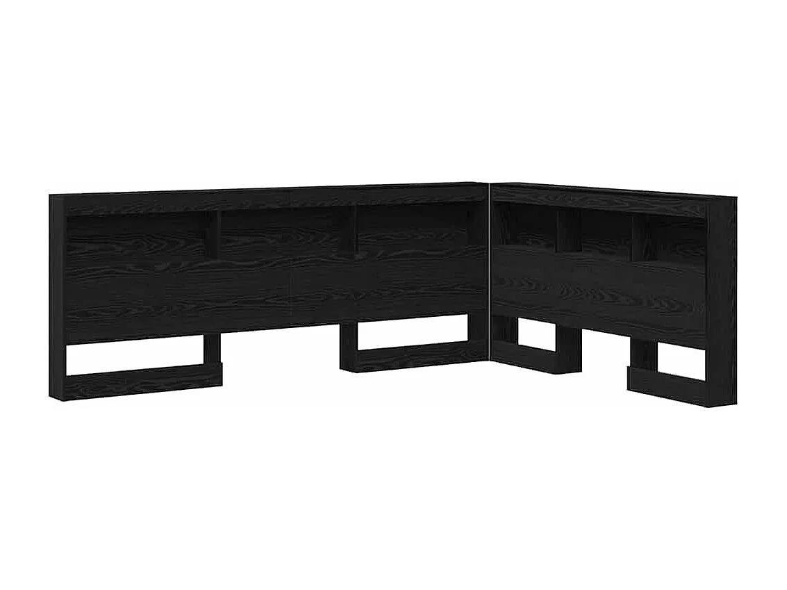 Testiera contenitore in rovere nero da 160 cm in legno ingegnerizzato