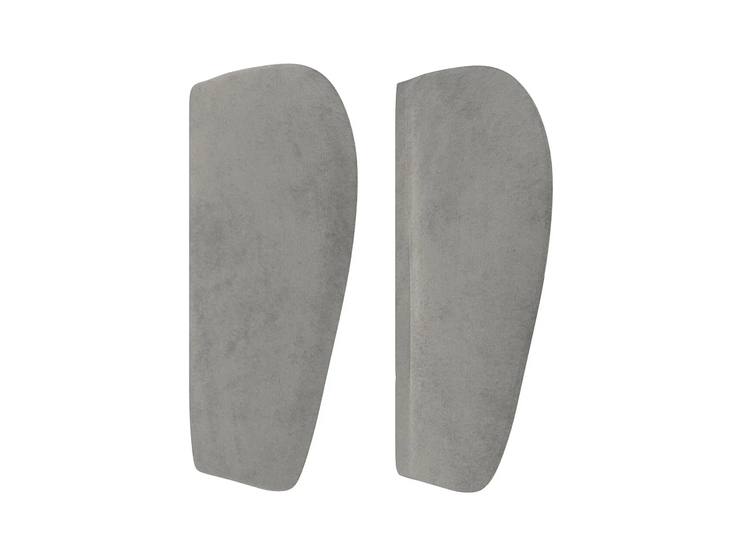 Tête de lit avec oreilles Gris clair 93x23x78/88 cm Velours