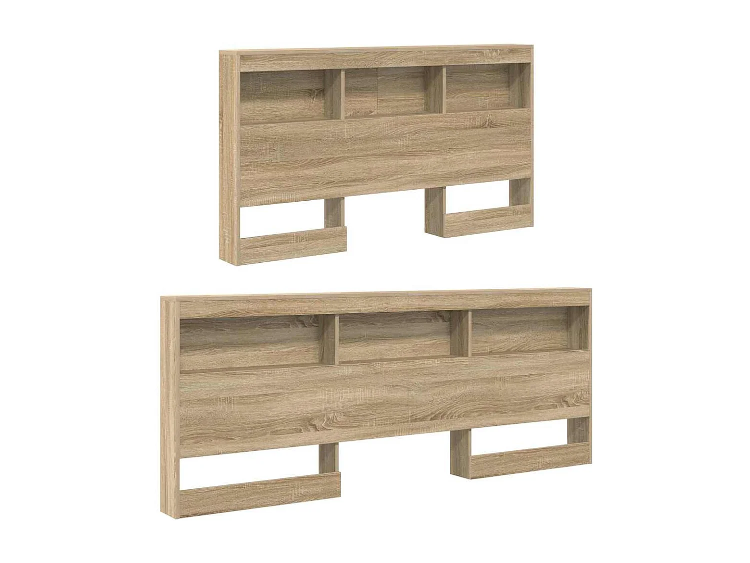 Testiera contenitore in rovere Sonoma da 135 cm in legno ingegnerizzato