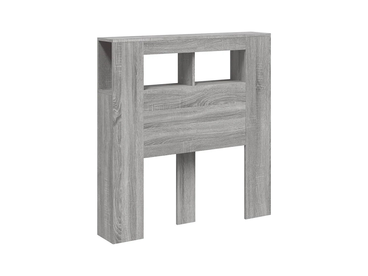 Sonoma grijs LED hoofdbord 100x18,5x103,5 cm bewerkt hout