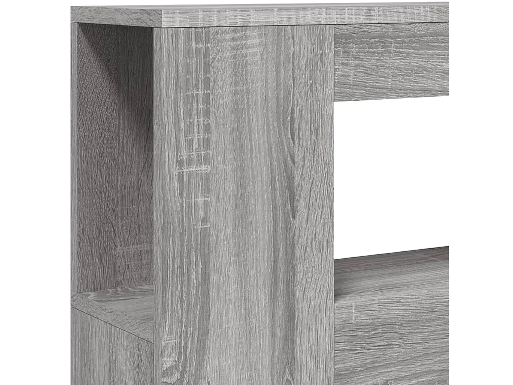 Sonoma grijs LED hoofdbord 100x18,5x103,5 cm bewerkt hout