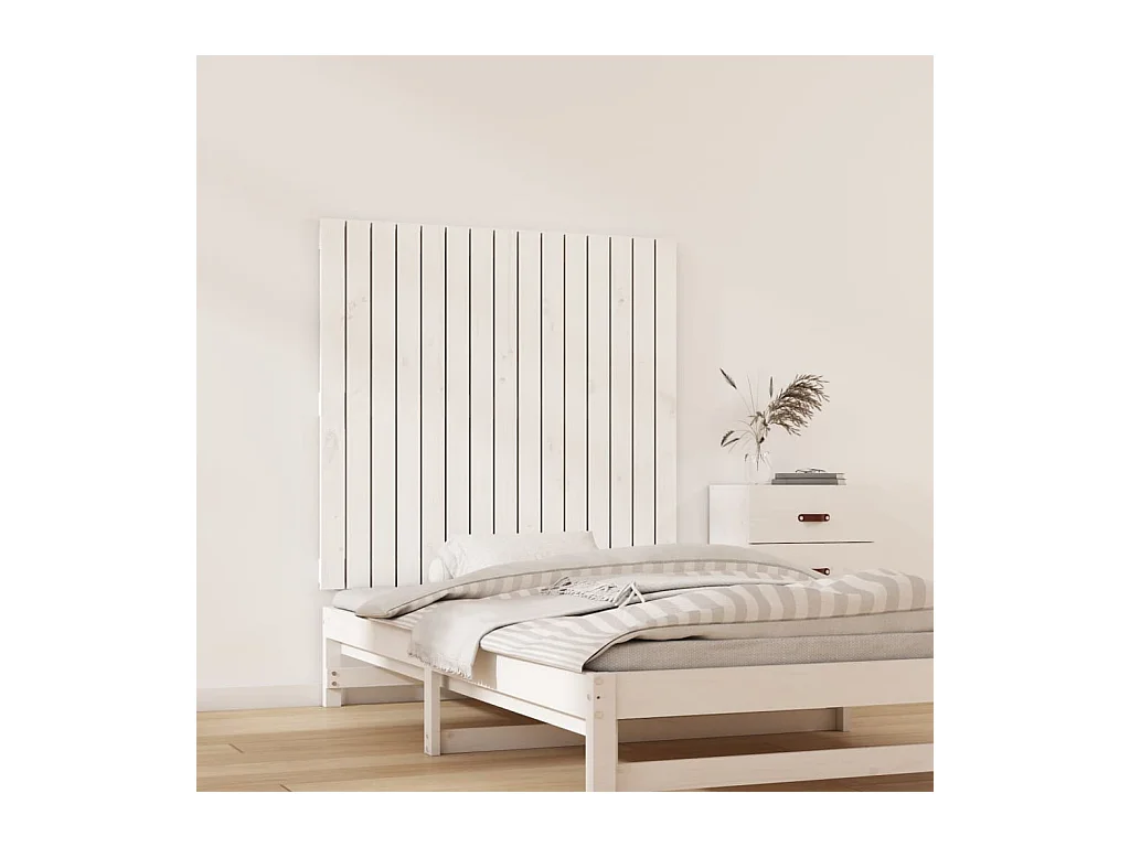 Wandhoofdbord Wit 95,5x3x90 cm Massief grenenhout