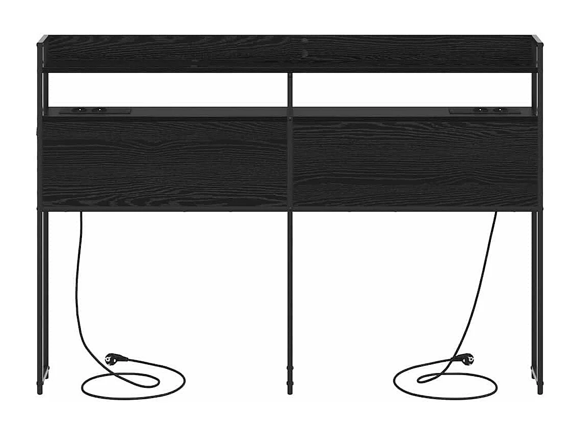 Cabecero con estante Roble negro 135 cm Madera de ingeniería