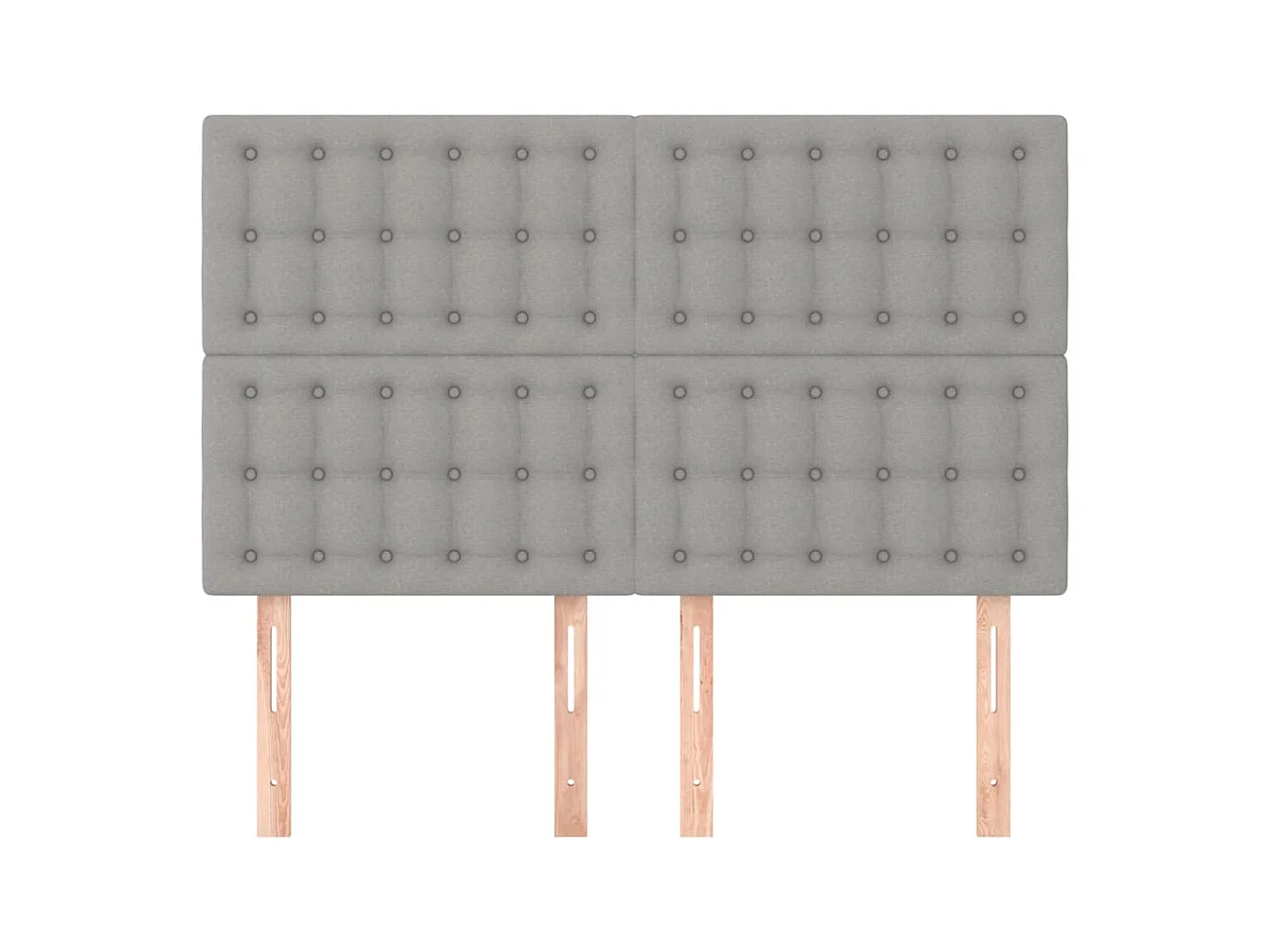 Cabeceros 4 piezas Gris Claro 72x5x78/88 cm Tela