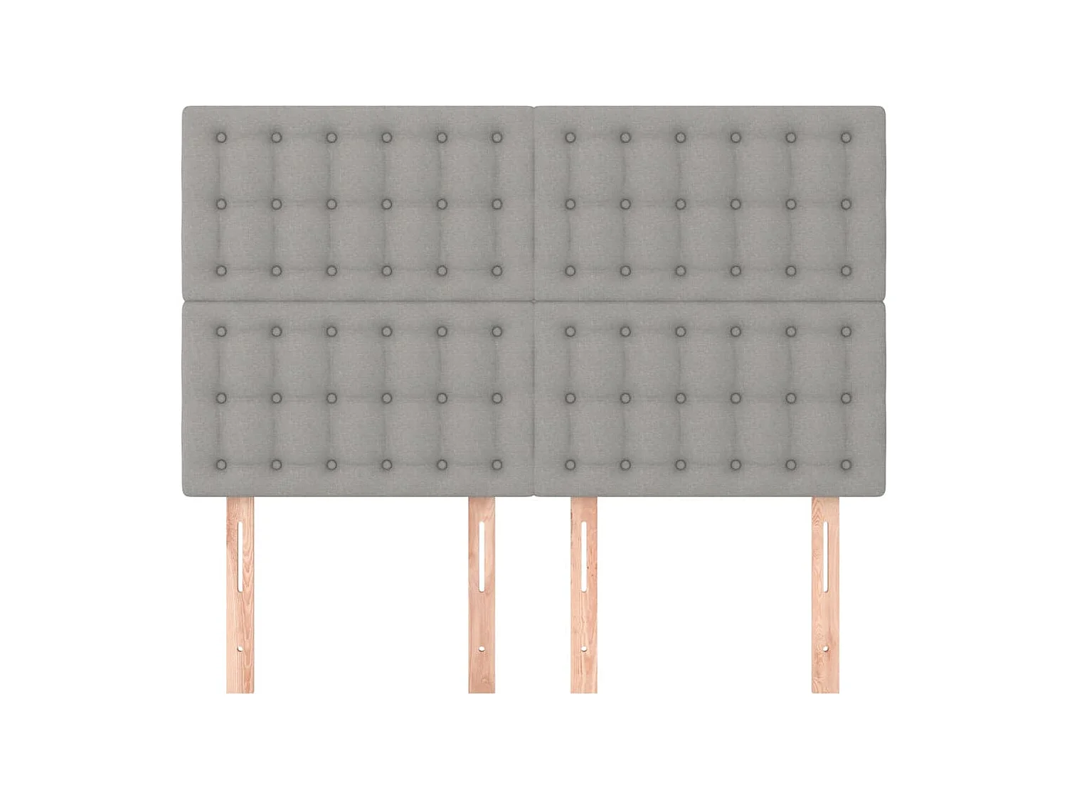 Cabeceros 4 piezas Gris Claro 72x5x78/88 cm Tela