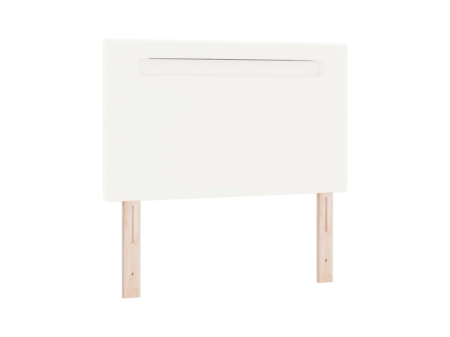 Tête de lit avec des lumières à LED Blanc 90 cm PVC