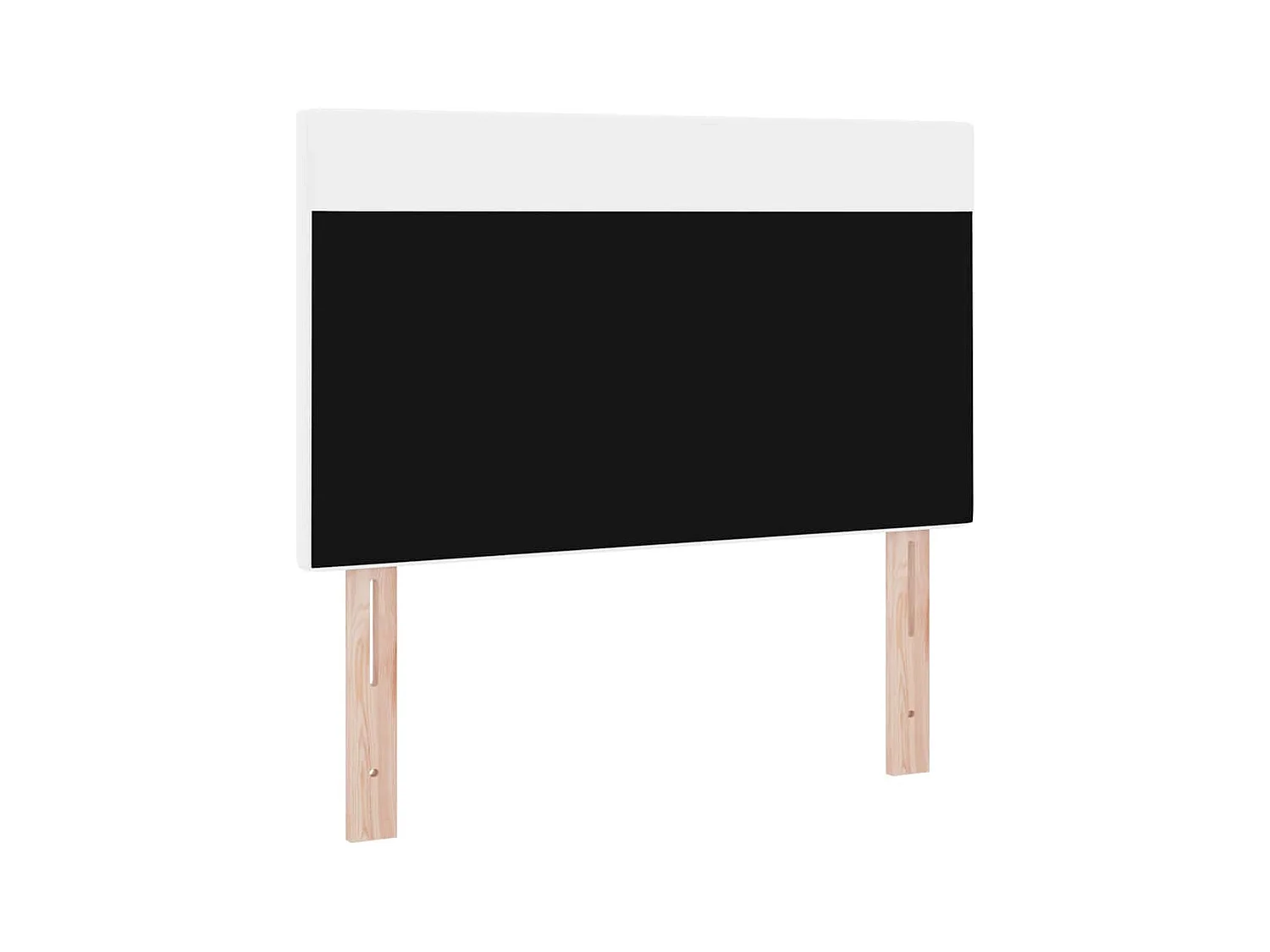 Tête de lit avec des lumières à LED Blanc 90 cm PVC