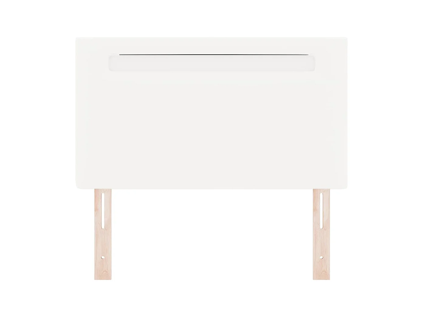 Tête de lit avec des lumières à LED Blanc 90 cm PVC