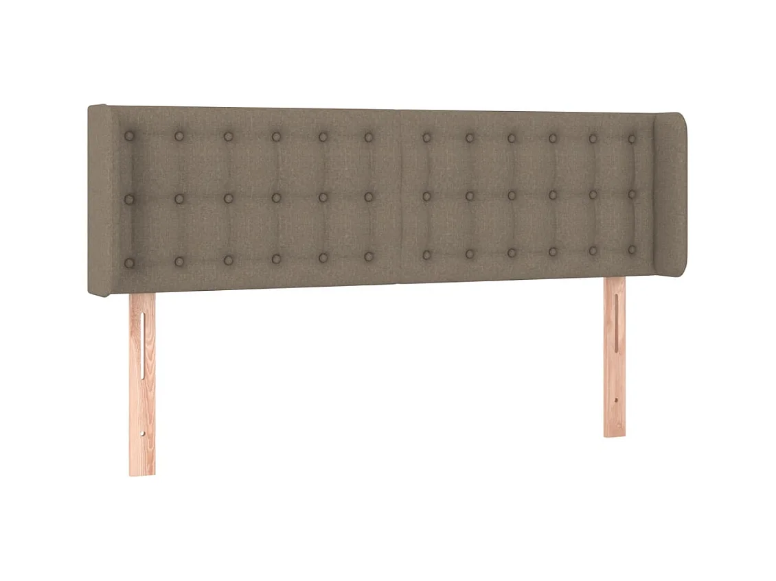 Taupe LED Hoofdbord 147x16x78/88 cm Stof