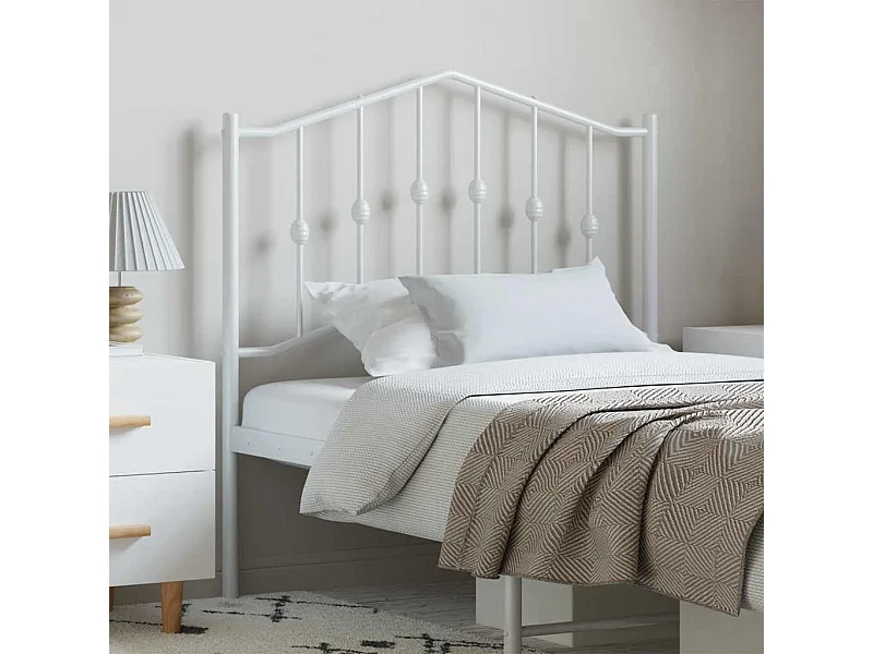 Tête de lit métal blanc 100 cm