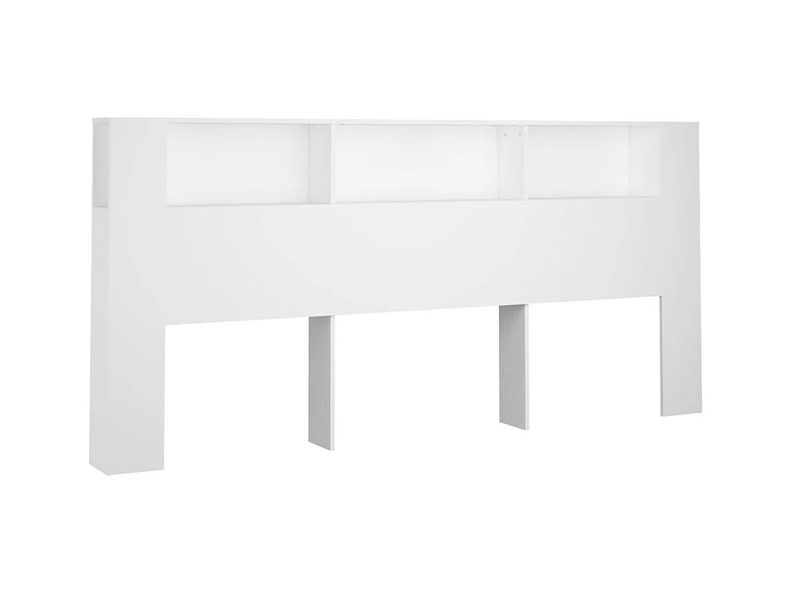 Witte hoofdeindekast 220x18,5x104,5 cm