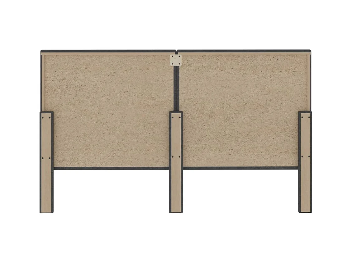 Gecapitonneerd hoofdbord Donkergrijs Stof 160x200 cm