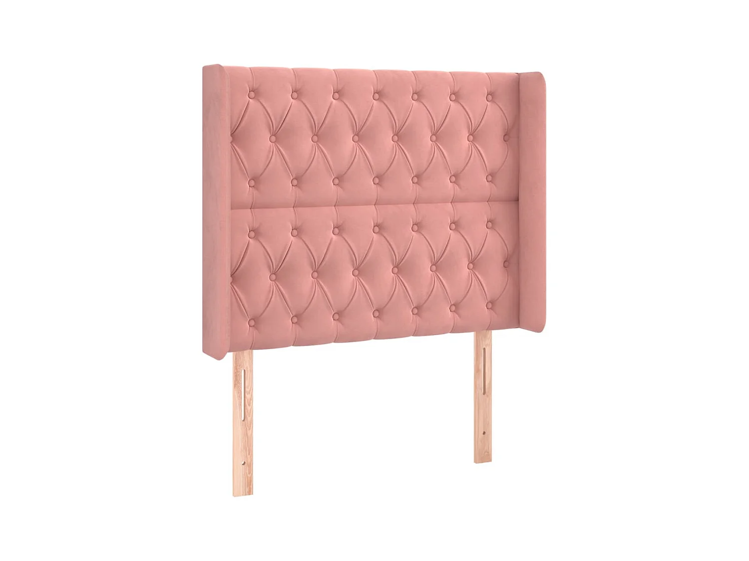 Tête de lit avec oreilles Rose 93x16x118/128 cm Velours