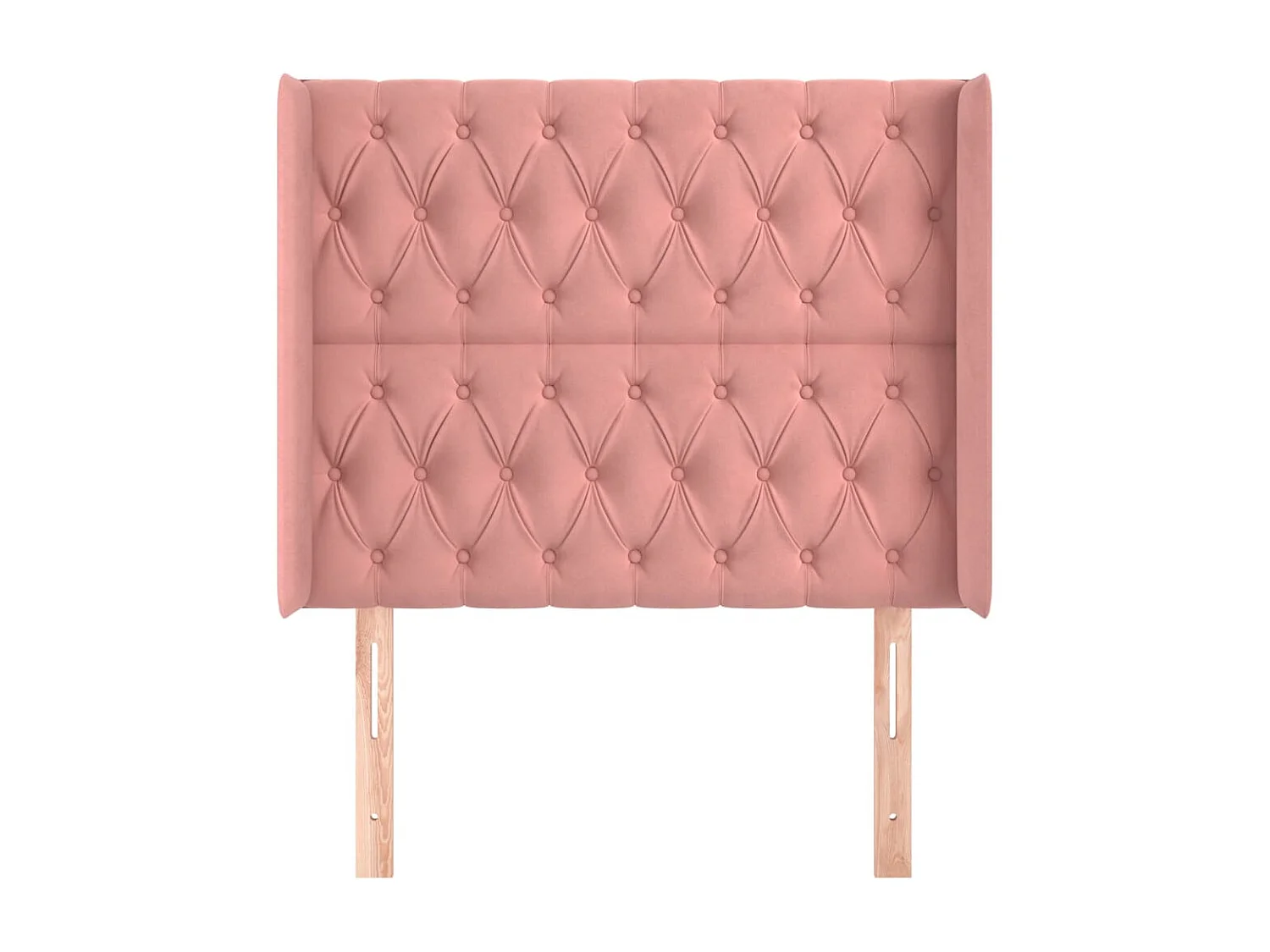 Testiera con ali Rose 93x16x118/128 cm Velluto