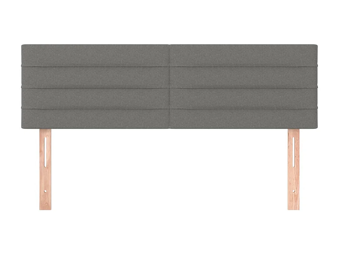 Kopfteile 2 Stk. Dunkelgrau 72x5x78/88 cm Stoff