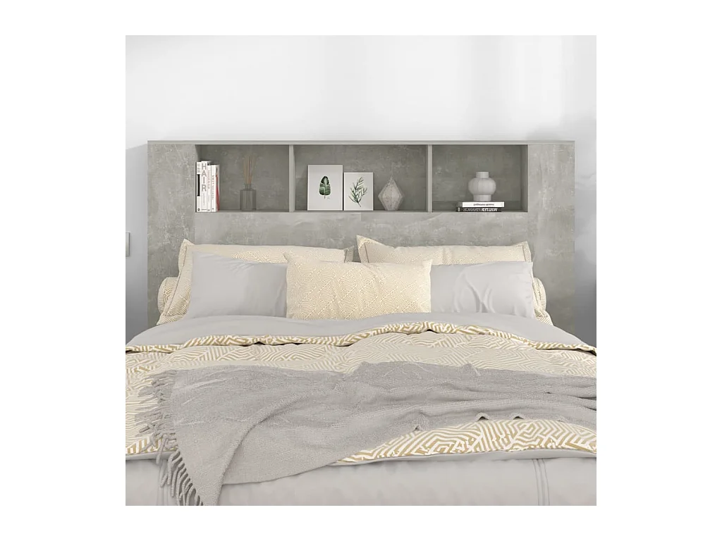 Betongrijs hoofdeindekast 160x18,5x104,5 cm