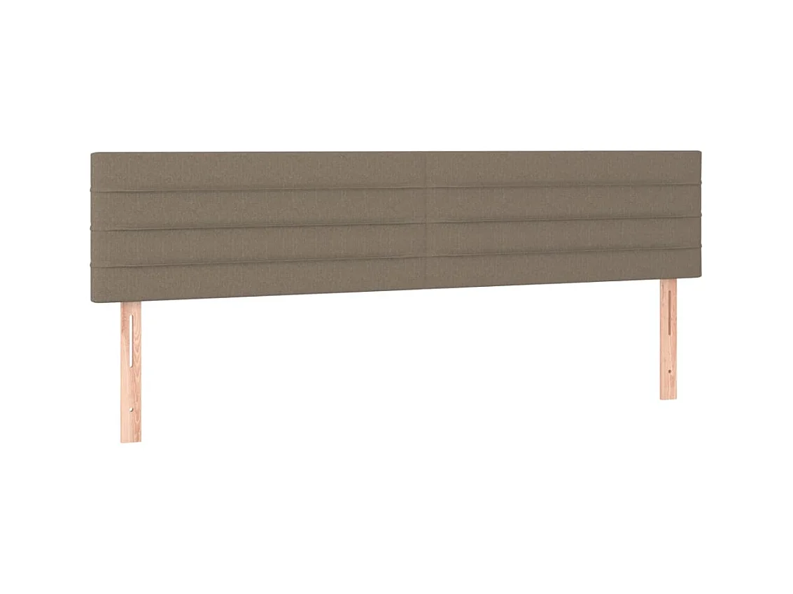 Taupe LED Hoofdbord 200x5x78/88 cm Stof