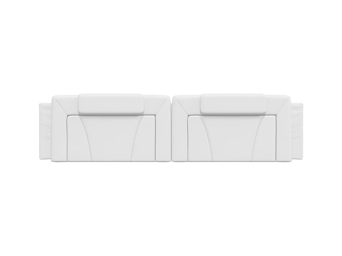 Wit hoofdbordkussen 200 cm kunstleer