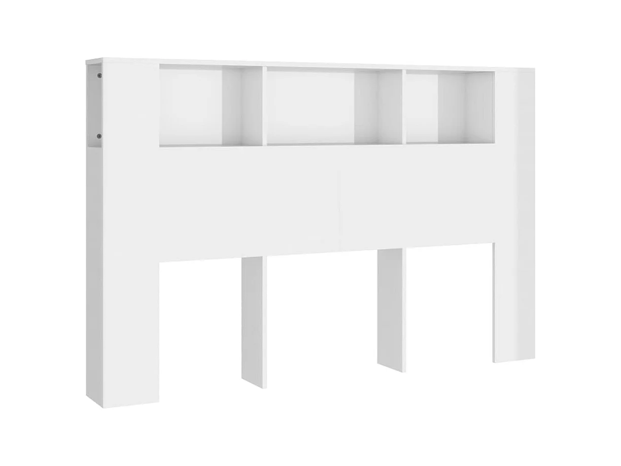 Hoofdbordkast Glanzend wit 160x18,5x104,5 cm