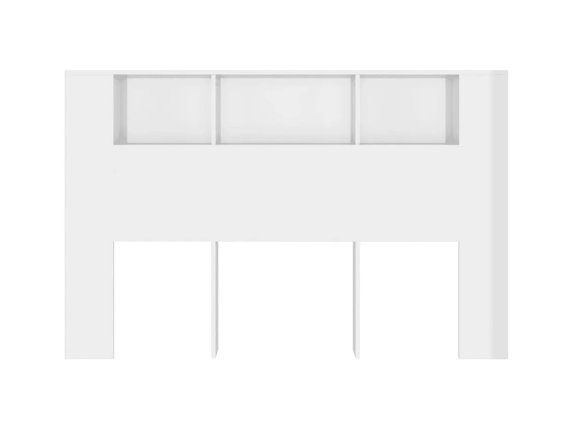 Hoofdbordkast Glanzend wit 160x18,5x104,5 cm