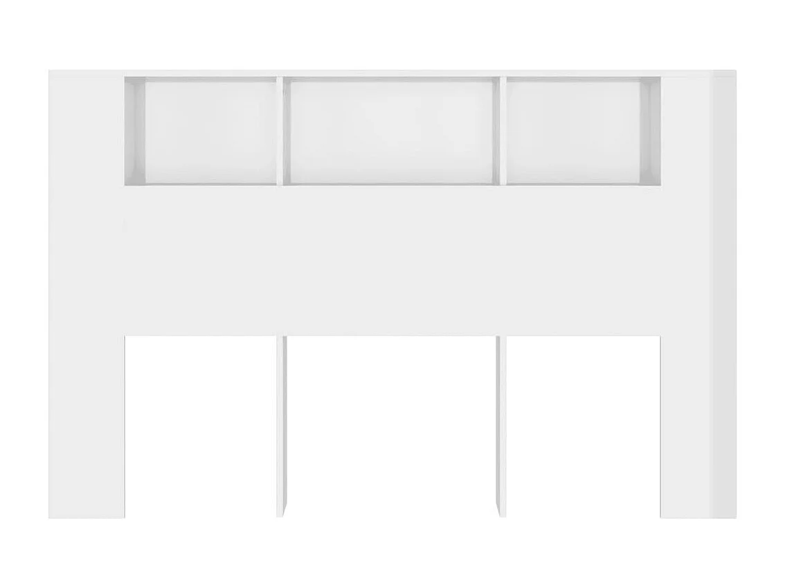 Mobile testiera Bianco lucido 160x18,5x104,5 cm