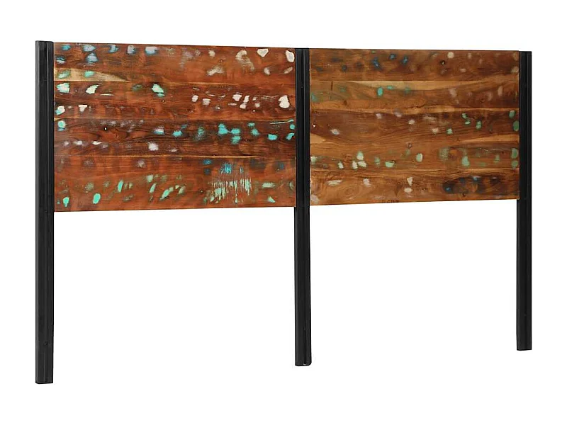 Hoofdbord van 180 cm in gerecycled massief hout en ijzer
