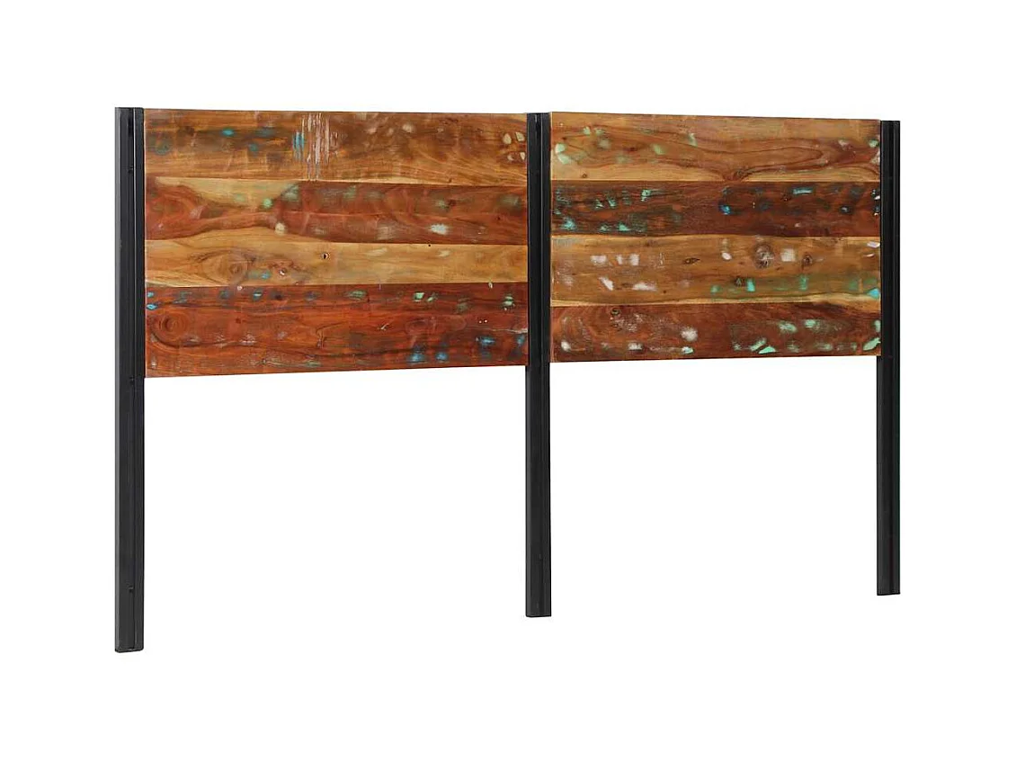 Hoofdbord van 180 cm in gerecycled massief hout en ijzer