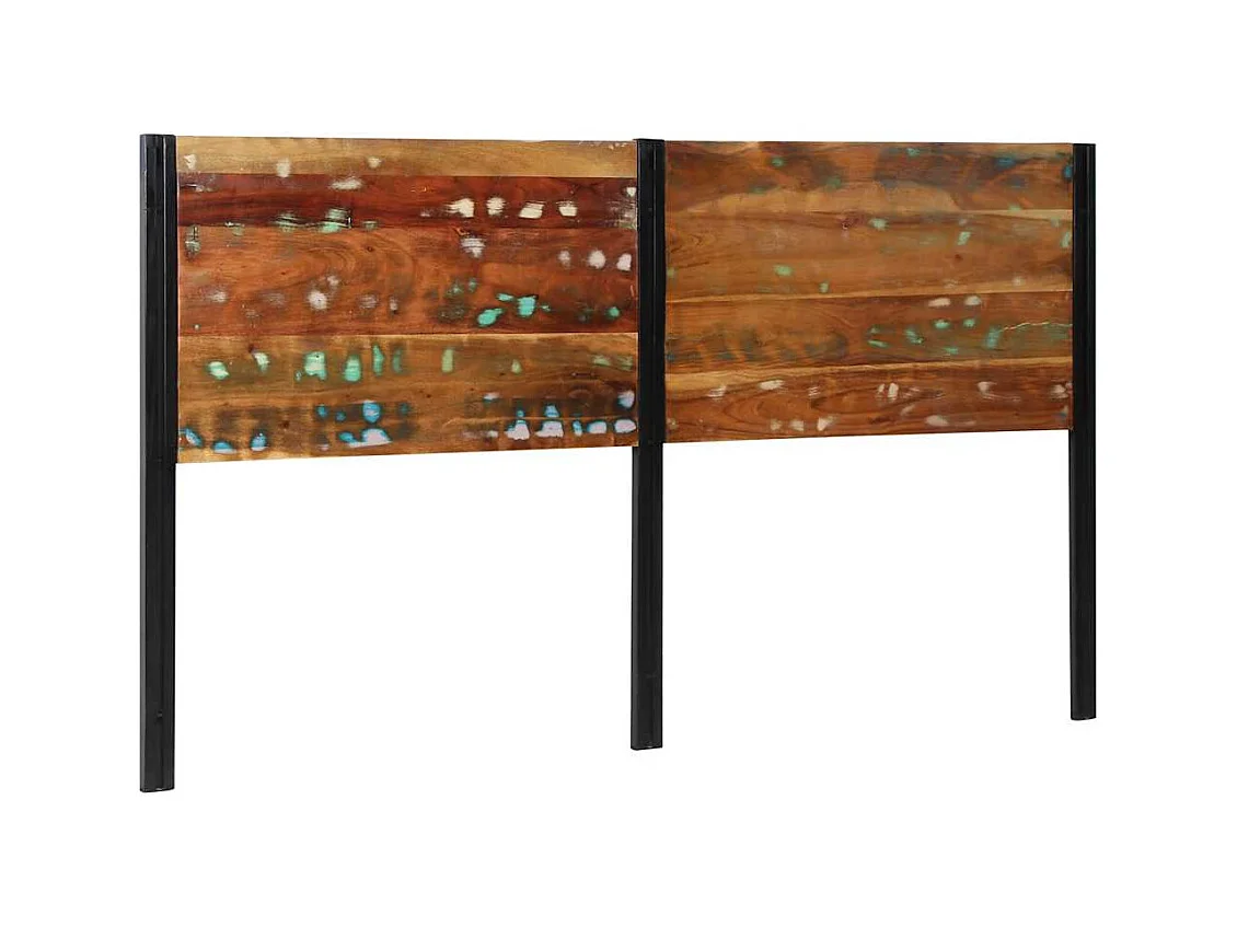 Hoofdbord van 180 cm in gerecycled massief hout en ijzer