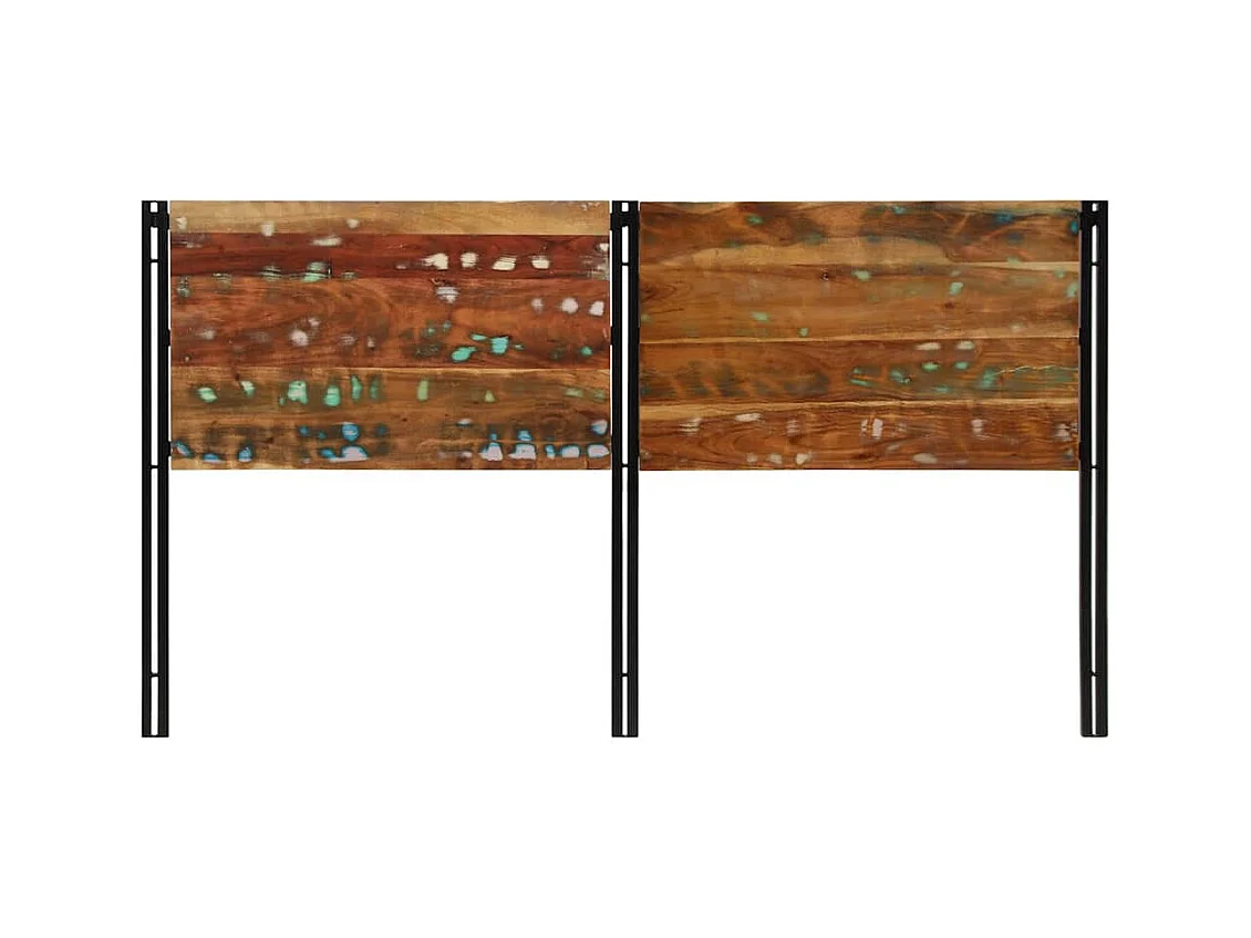 Hoofdbord van 180 cm in gerecycled massief hout en ijzer