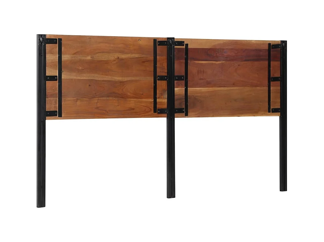 Hoofdbord van 180 cm in gerecycled massief hout en ijzer