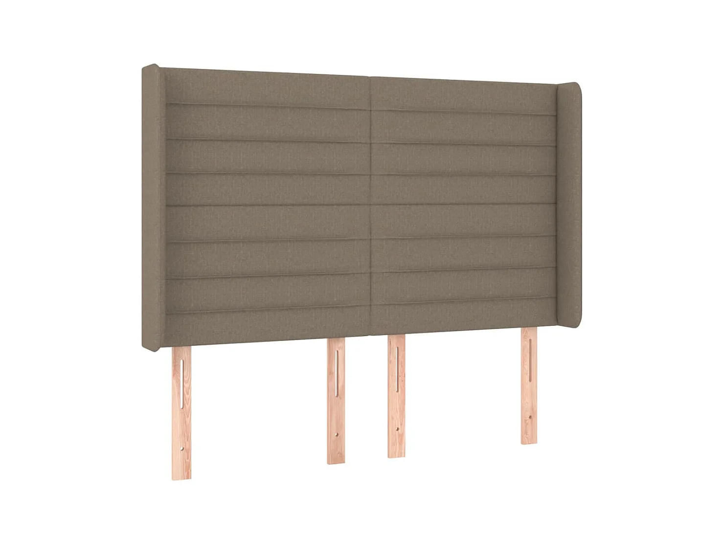 Hoofdbord met vleugels Taupe 147x16x118/128 cm Stof