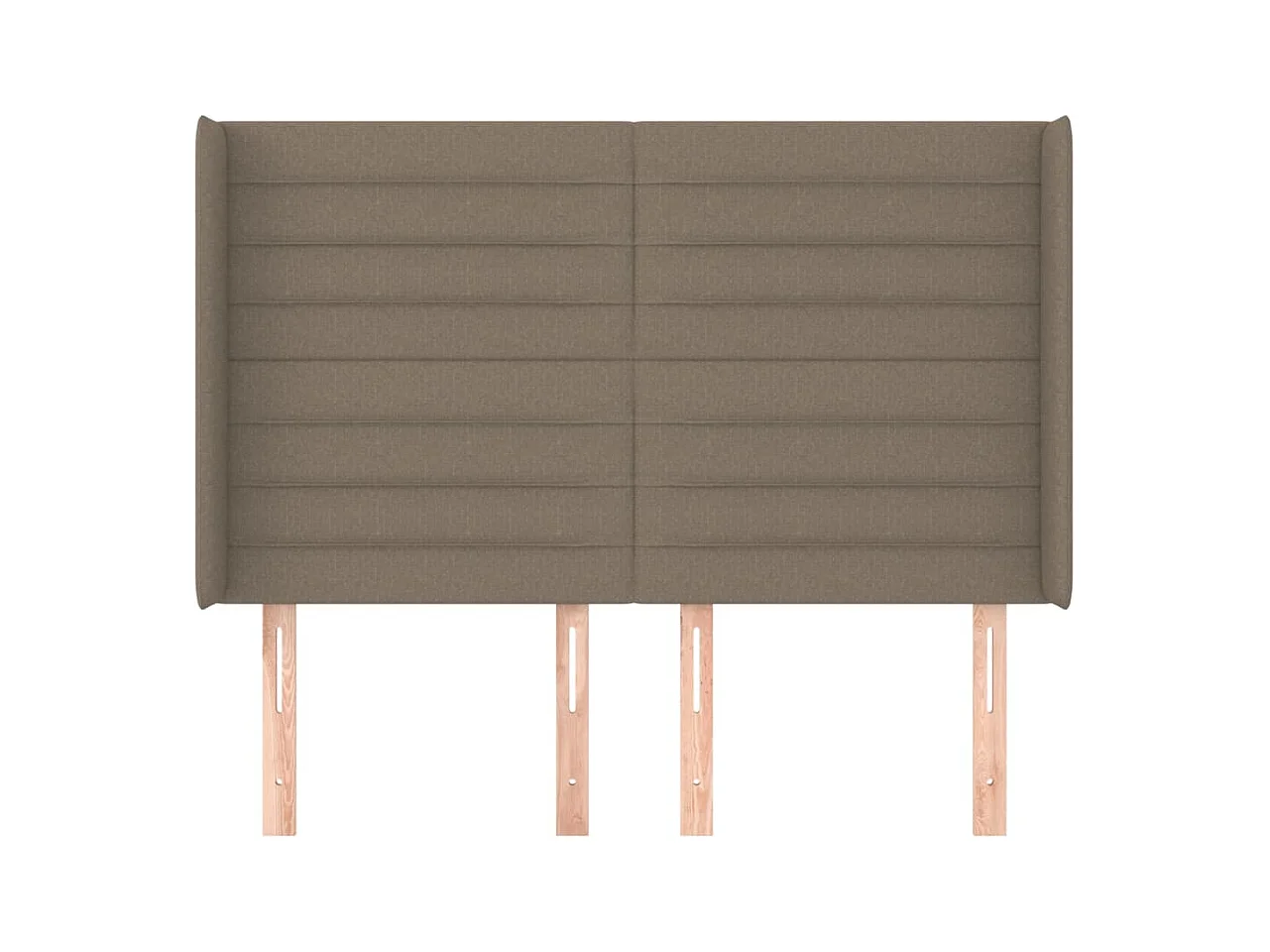 Hoofdbord met vleugels Taupe 147x16x118/128 cm Stof