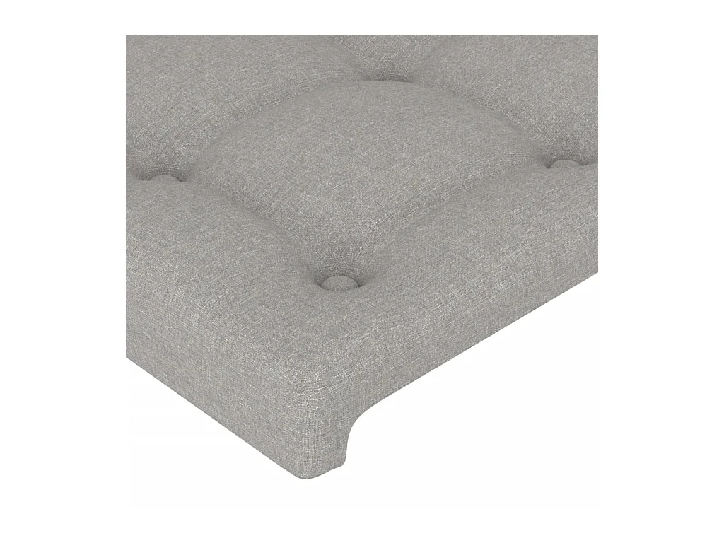 Tête de lit à LED Gris clair 147x16x118/128 cm Tissu