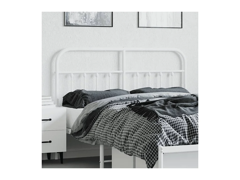 Cabecero de metal blanco 140 cm