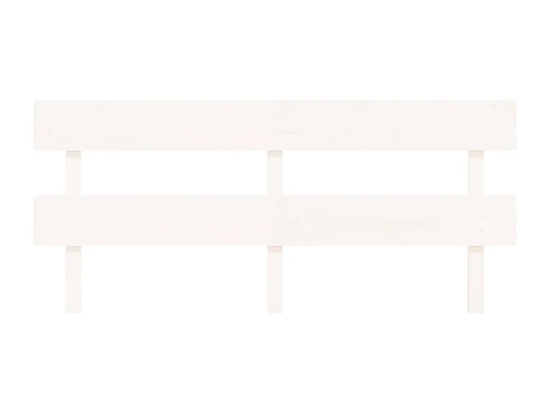 Tête de lit Blanc 204x3x81 cm Bois massif de pin