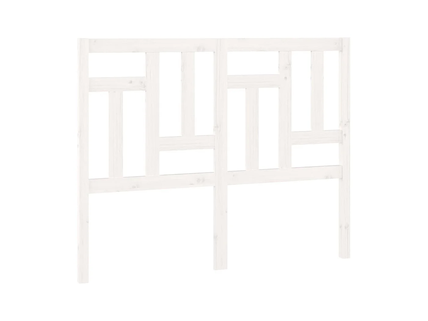 Wit hoofdbord 125,5x4x100 cm Massief grenenhout