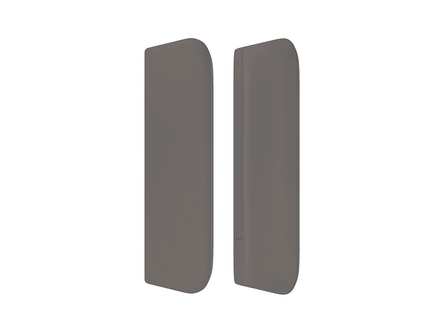 Hoofdbord met vleugels Grijs 203x16x78/88 cm Kunstleer