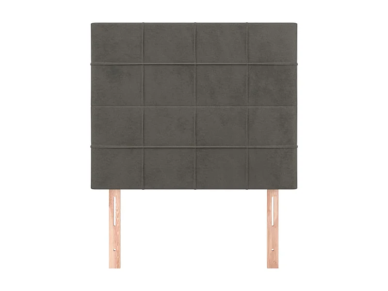 Kopfteile 2 Stk. Dunkelgrau 80x5x78/88 cm Samt