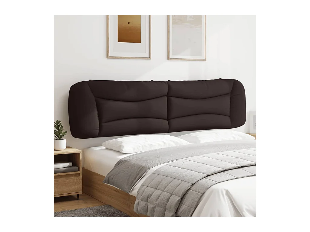 Donkerbruin hoofdbordkussen 200 cm stof