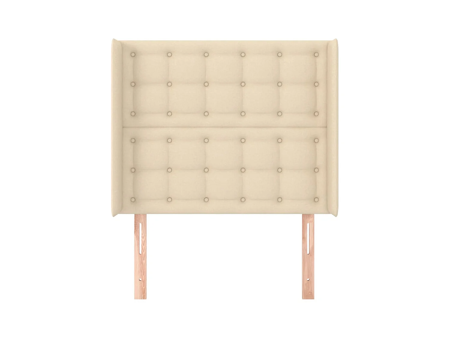 Cabecero con alas Crema 83x16x118/128 cm Tela