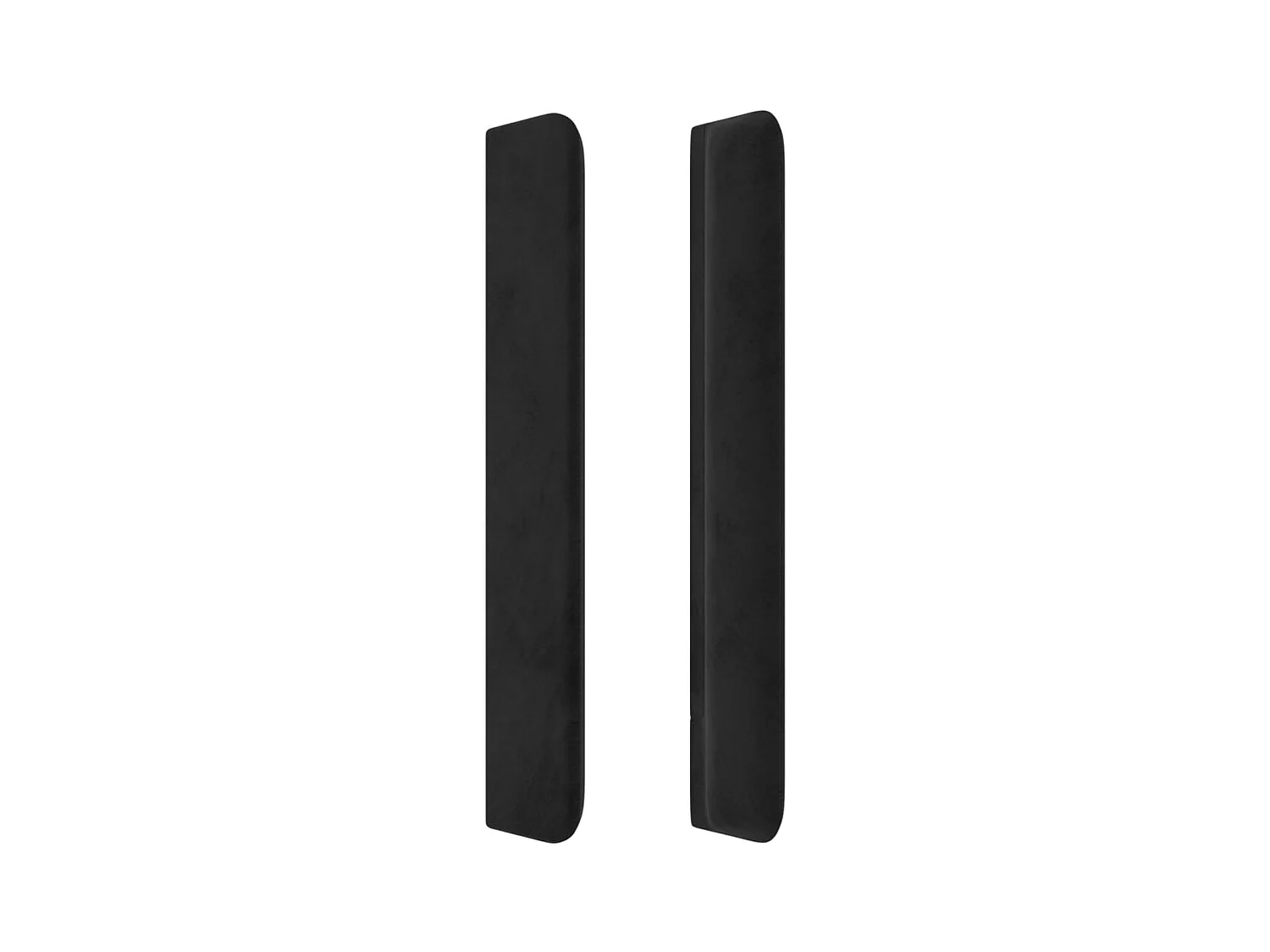 Testiera LED Nero 163x16x118/128 cm Velluto