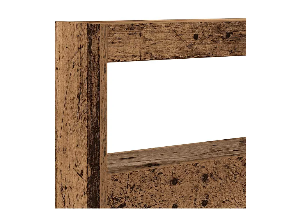 Hoofdbord kledingkast met LED oud hout 180x17x102 cm