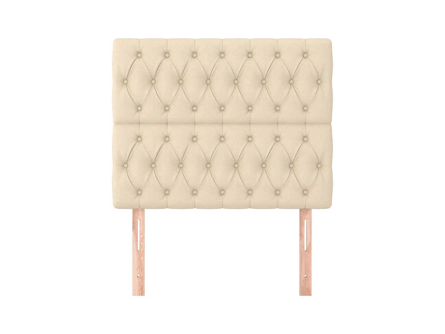 Têtes de lit 2 pcs Crème 100x7x78/88 cm Tissu