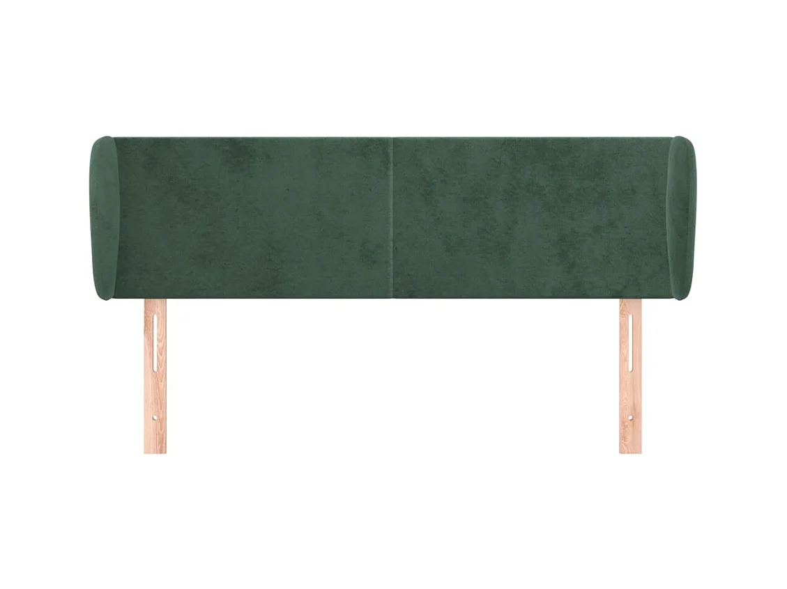 Hoofdbord met vleugels Donkergroen 147x23x78/88 cm Fluweel