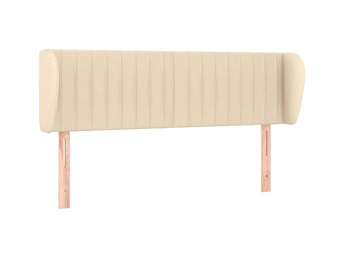 Hoofdbord met vleugels Crème 147x23x78/88 cm Stof