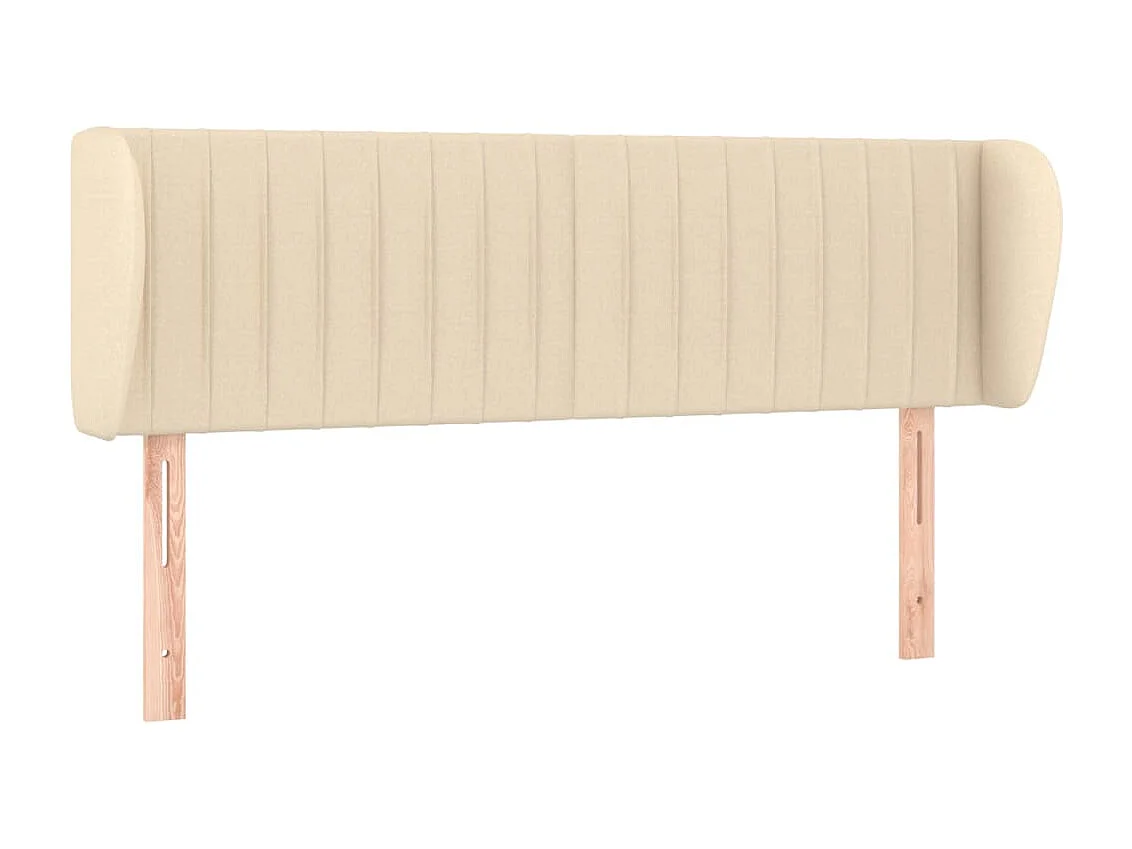 Tête de lit avec oreilles Crème 147x23x78/88 cm Tissu