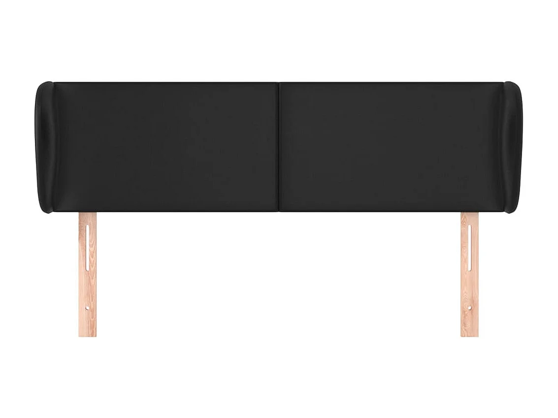 Tête de lit avec oreilles Gris 147x23x78/88 cm Similicuir