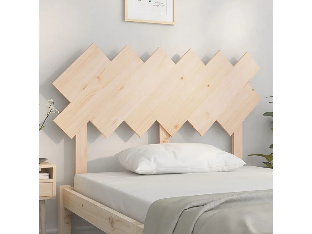 Hoofdbord 122,5x3x80,5 cm Massief grenenhout