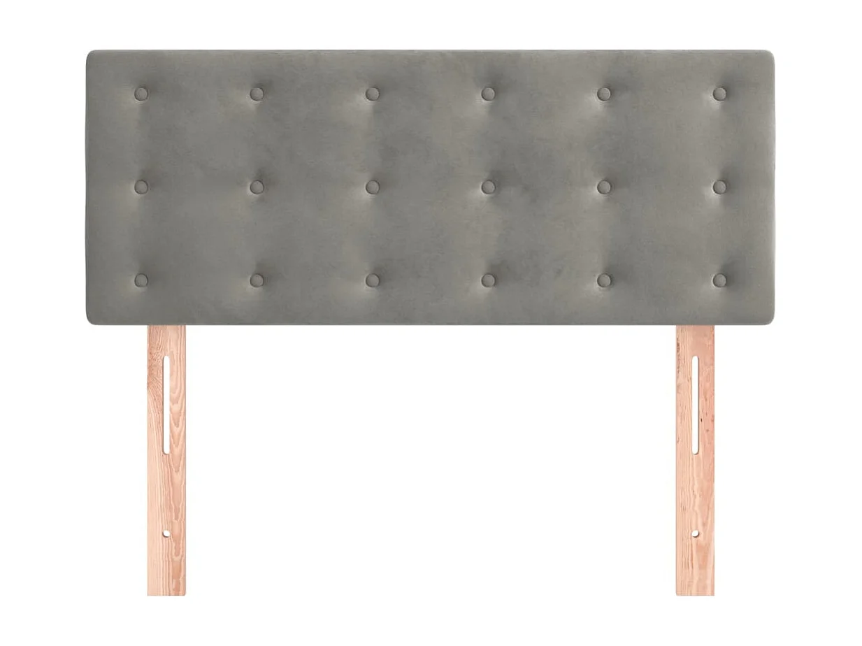 Tête de lit Gris clair 90x5x78/88 cm Velours